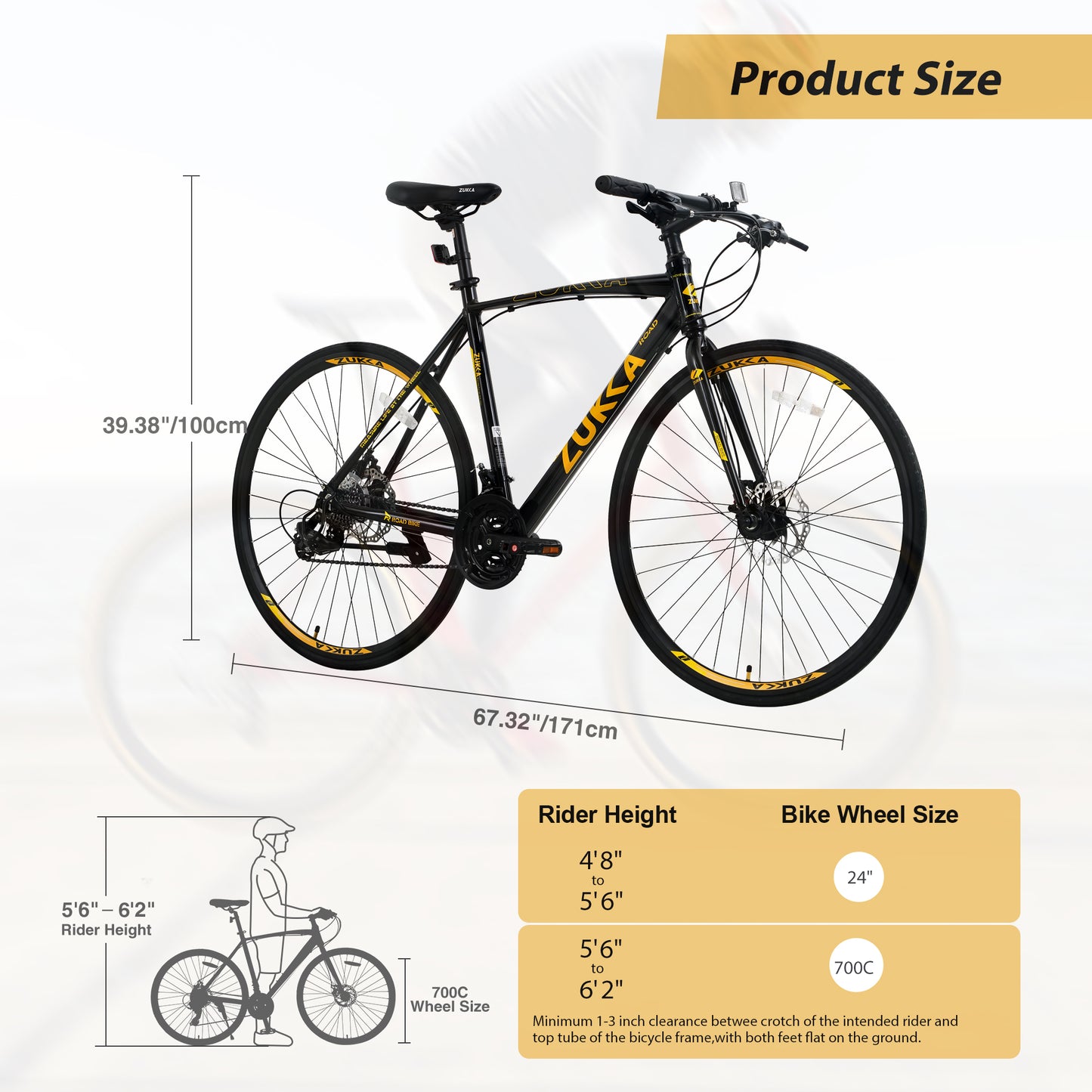 iYofe Hybrid Bike 700C for Men and Women, Shimano 21/24 Speed Road Bike, 85% Pre-assembled, City Bike Commuter Bike