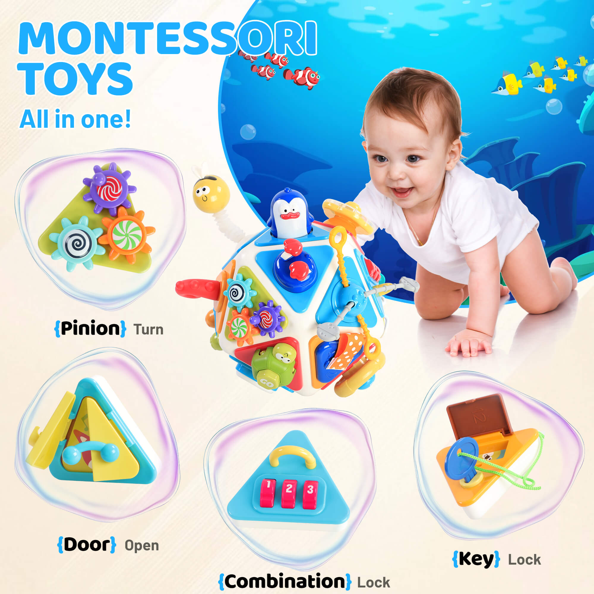 iYofe 20-in-1 Baby Activity & Learning Cube