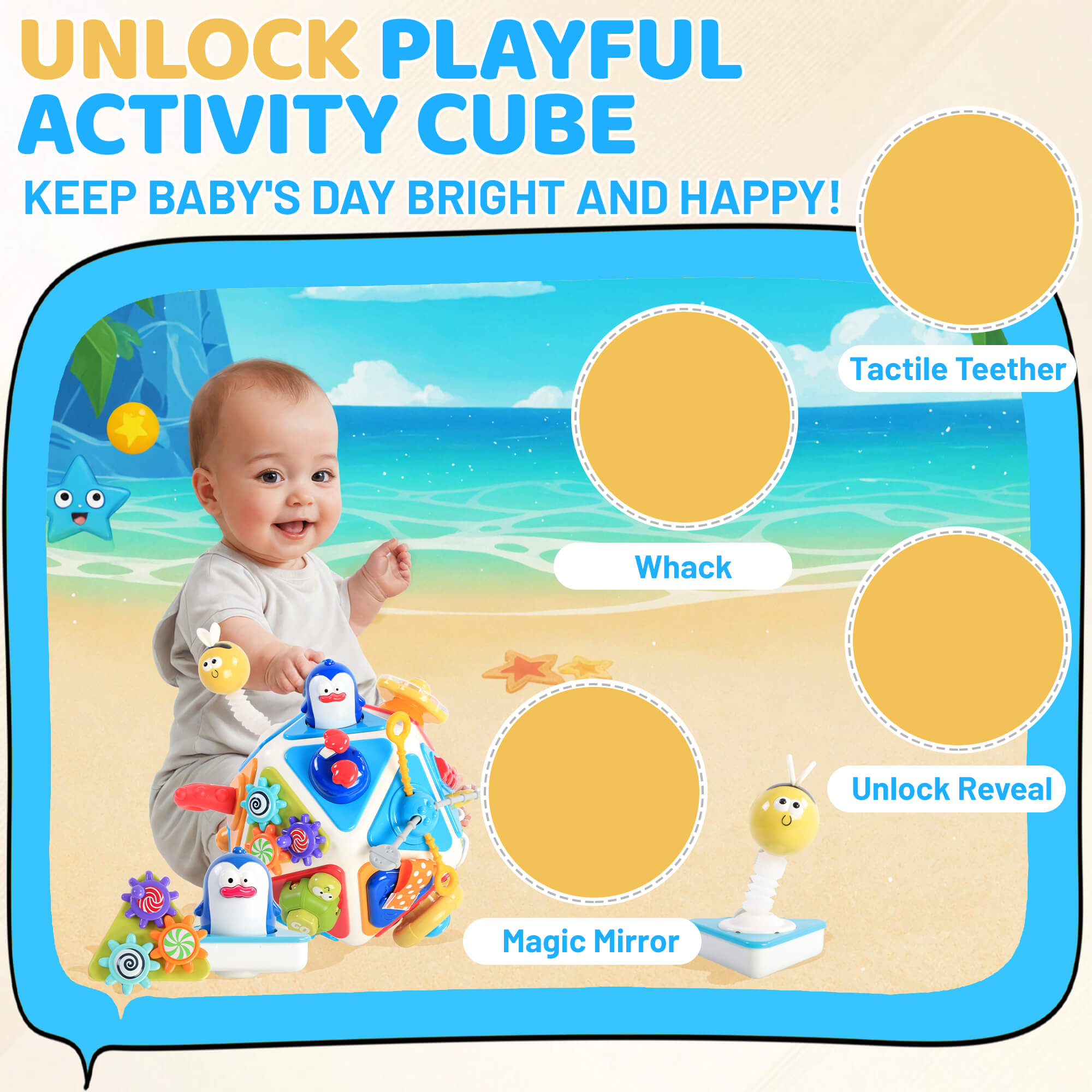 iYofe 20-in-1 Baby Activity & Learning Cube