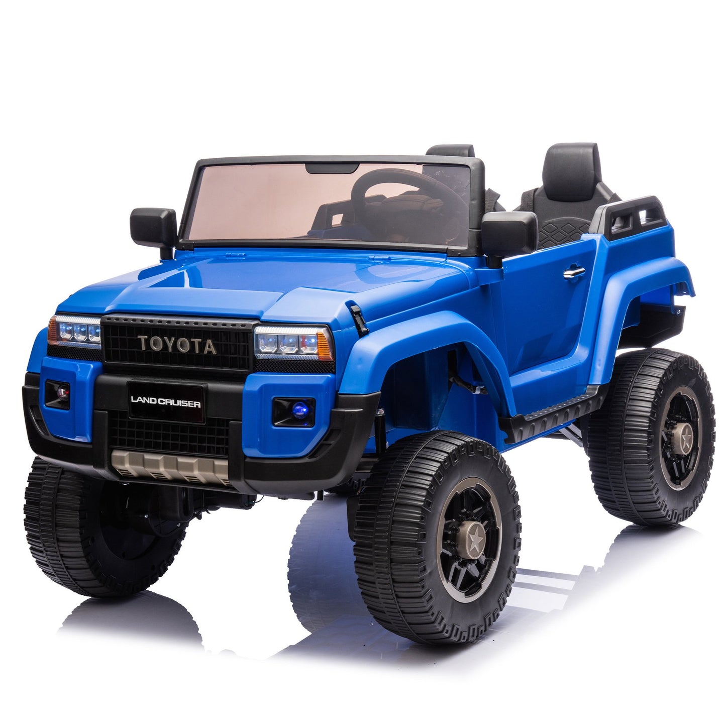 24V 2 Seater Powered Ride Ons Car for Kids, Toyota LC250 Ride on Toy W/Parents Remote Control, Bluetooth, Music, Shovel,110w Super Power Car, 4 Wheel Spring Electric Car W/Wide Seat for Boys Girls