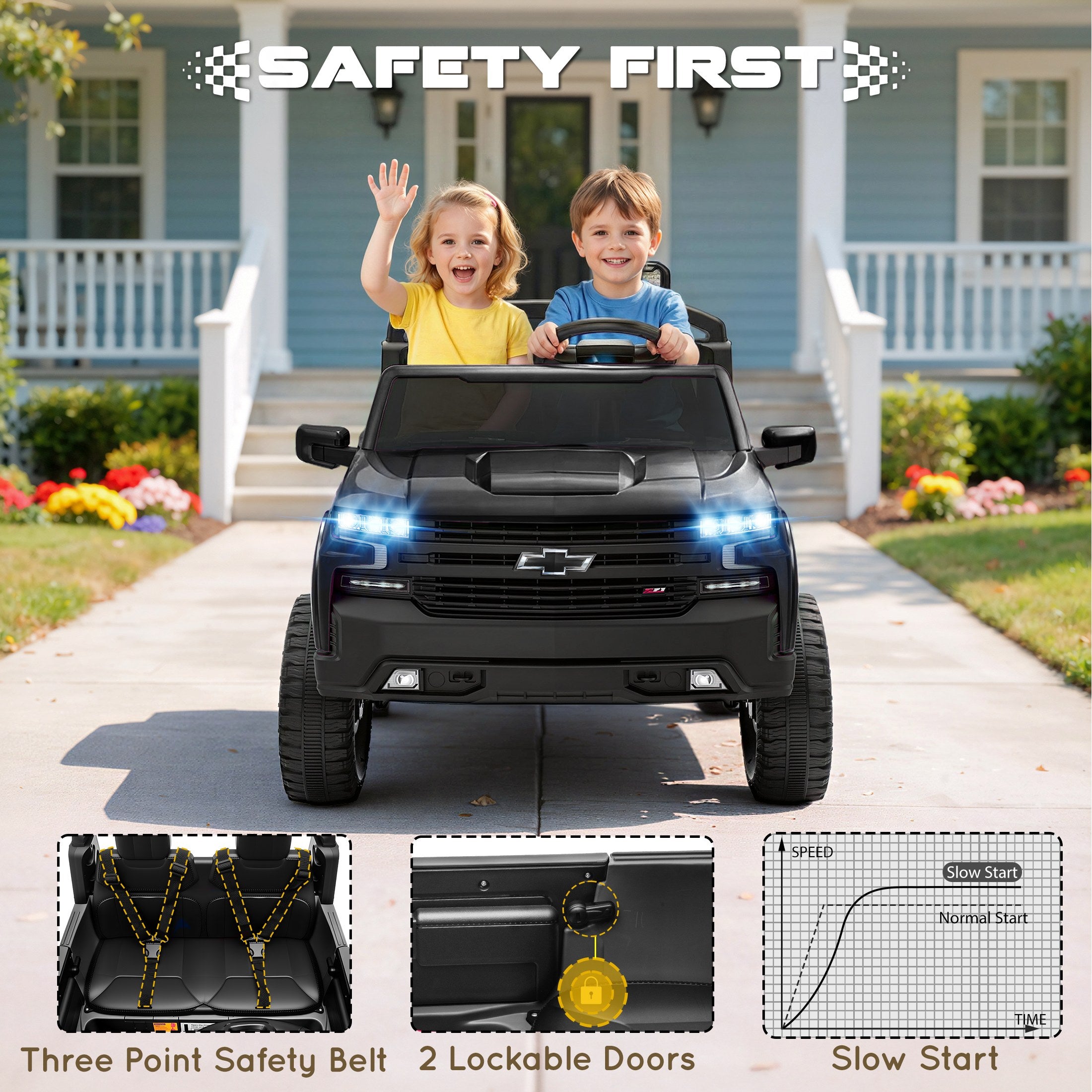 iYofe 24V Chevrolet Silverado Titan Electric Ride-On Car