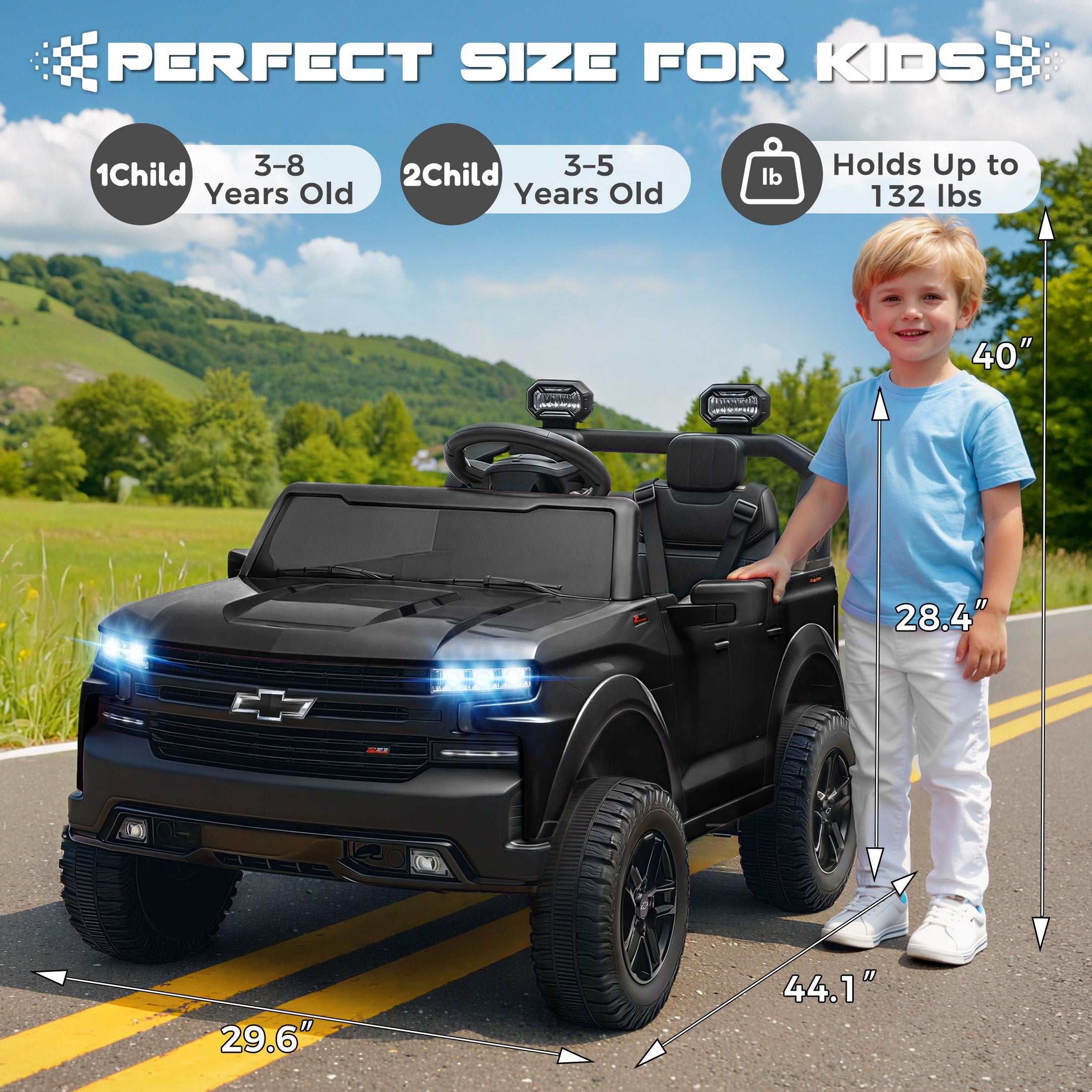 iYofe 24V Chevrolet Silverado Titan Electric Ride-On Car