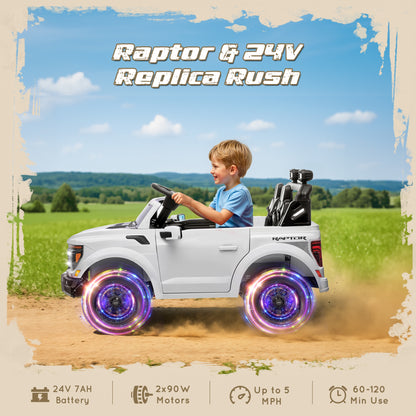 iYofe 24V Ford F-150 Raptor Titan Electric Ride-On Car