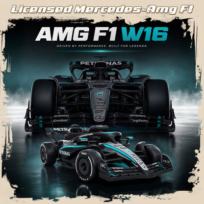Mercedes-Benz F1 W16 24V Ride On for Kids Ages 3-8, iYofe Lithium Battery Powered Racing Go Kart w/Remote Control, Dual Motor Powered Ride On Car with Rear-Wheels Suspension, Lights, Music