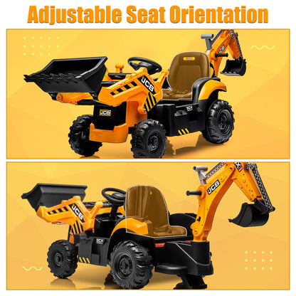 iYofe Kids Electric Excavator with Front & Rear Loader