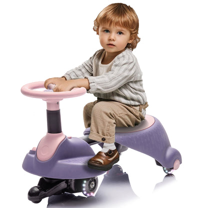 Kids Bumper Car, 12V Ride on Toy with Remote Control, Electric Bumper Car Ride on for Girls Boys Ages 2-5, 360 Degree Spin, Bluetooth, Colorful Light, Seat Belt