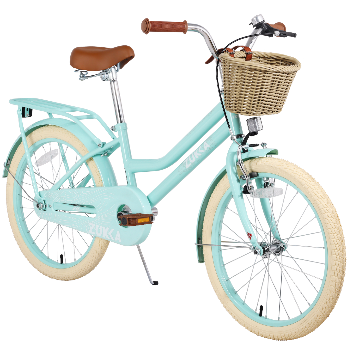 iYofe Girls Bike 20in for 7-10 Years Old Kids Bicycle, Girls Bicycle with Basket and Backseat, Single Speed Girls City Bike