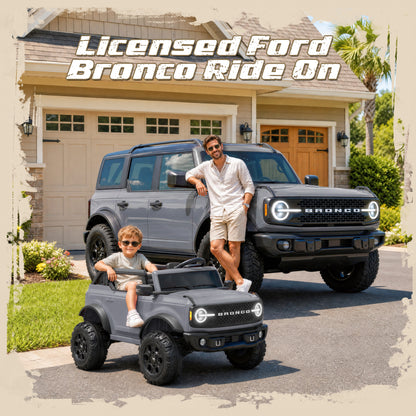 iYofe Ford Bronco Base 24V 2 Seater Ride On Car for Big Kids, Powered Ride On Toy with Parent Remote Control, Bluetooth Music, 4-Wheel Suspension, 3 Speeds, 24V Ride On for Kids Ages 3-8