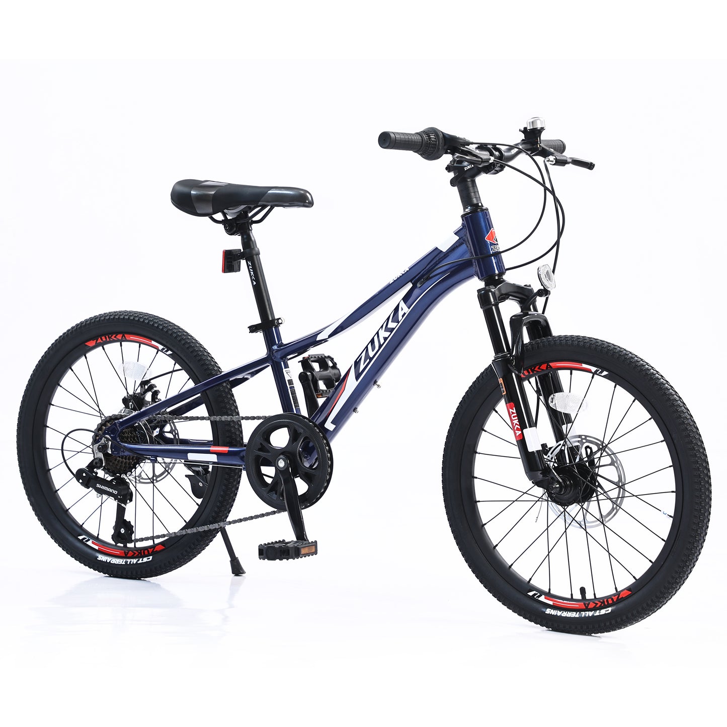 Kids Mountain Bikes 20 inch for Girls and Boys, Shimano 7 Speed Mountain Bycicle with Disc Brakes, 85% Assembled