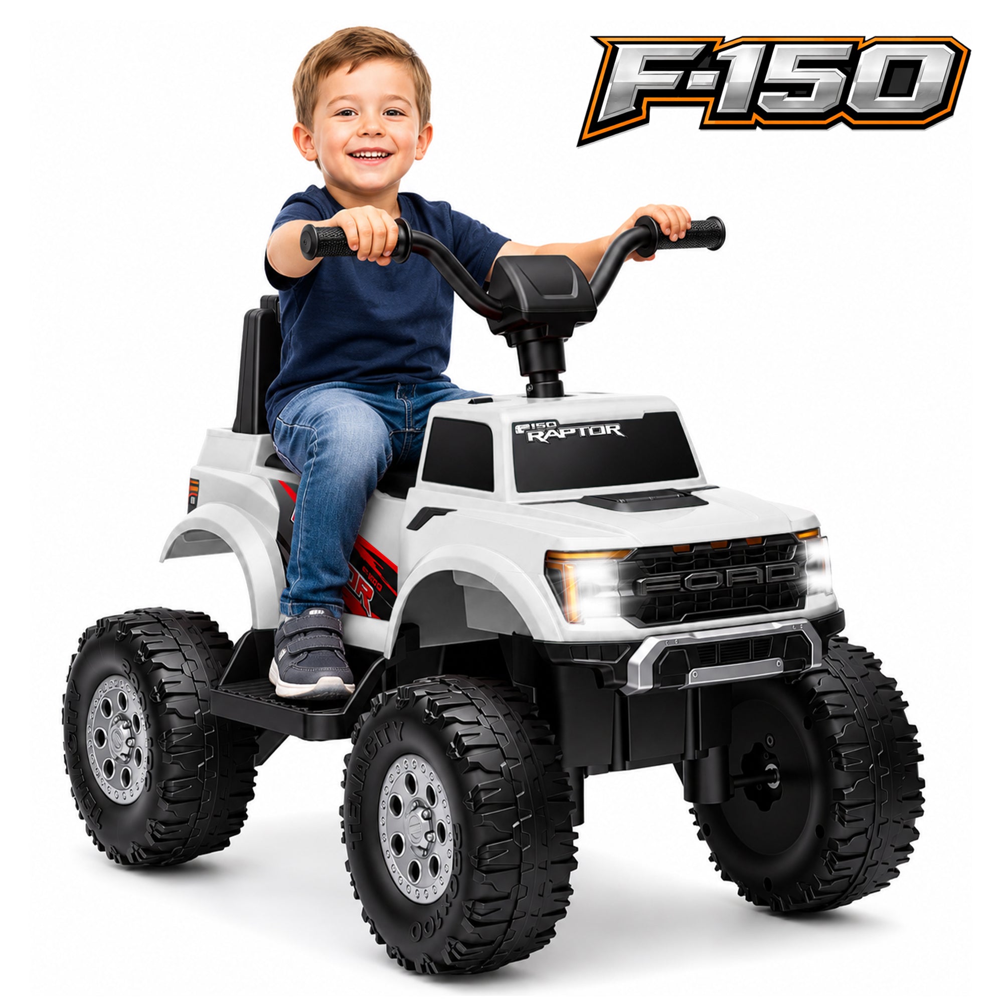 iYofe 12V Ford F-150 Kids ATV Ride on, Battery Powered Ride on Toy w/LED Lights, 4 Wheelers for Kids Toddlers