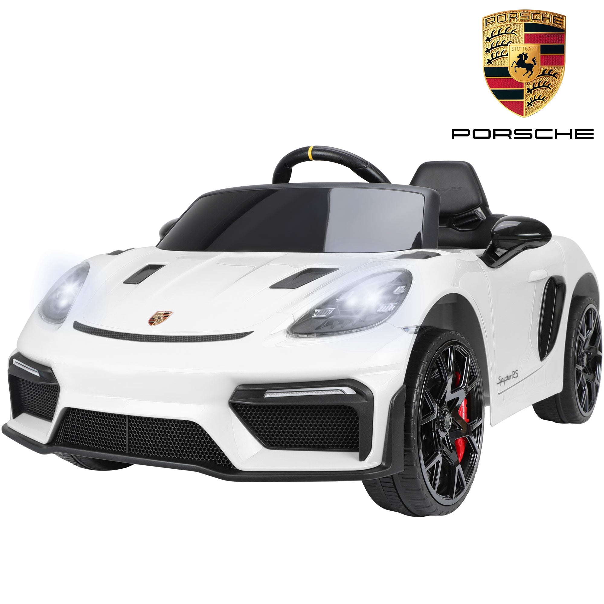 iYofe 12V Licensed Porsche 718 Powered Ride on Car, Toddlers Electric Car with Remote, 4 Wheels Suspension, Ride on Toy for Kids Ages 3-6