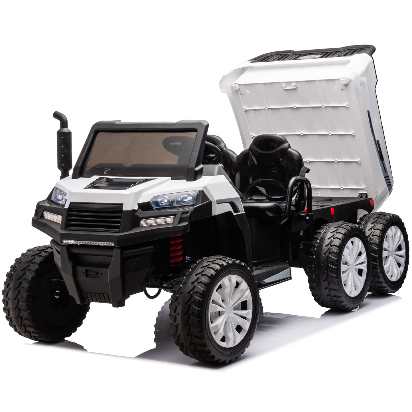 iYofe 24V Ride on Truck with 2 Seats Ride on Car with Remote Control Ride on Toy for Kids Boys and Girls, Music, Electric Vehicle, Age 3-8 Years Old