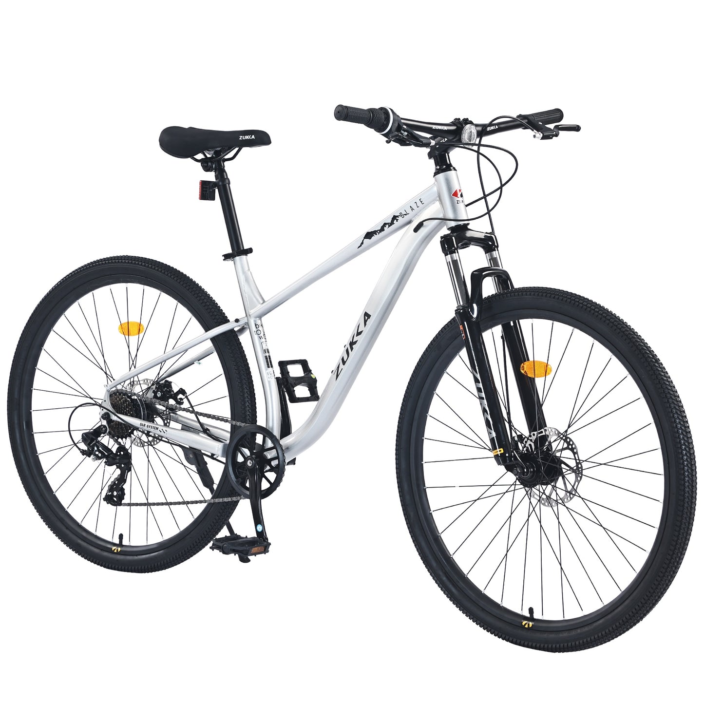 29 inch Bike for Adults, 8 Speed Mountain Bike w/Disc Brakes, Commuter Bike, Trail Bike, City Bike for Men Women, Steel Frame, Suit for 5'4"-6'2", 85% assembled