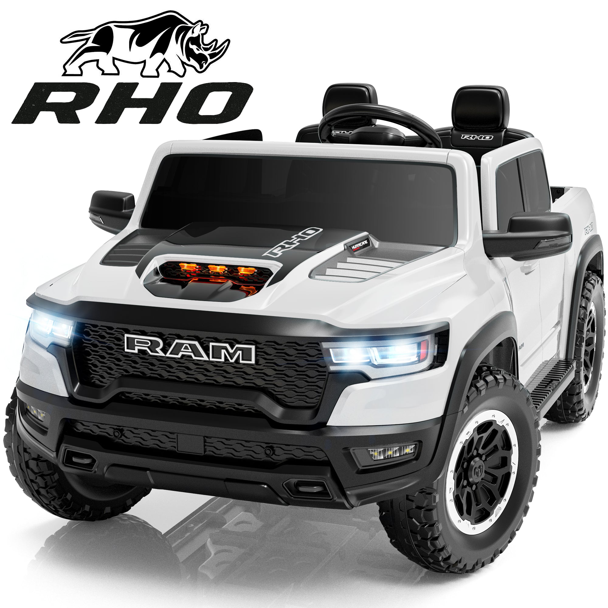 iYofe Ram 1500 RHO 24V 2 Seater Truck Powered Ride on with Remote Control&Bluetooth