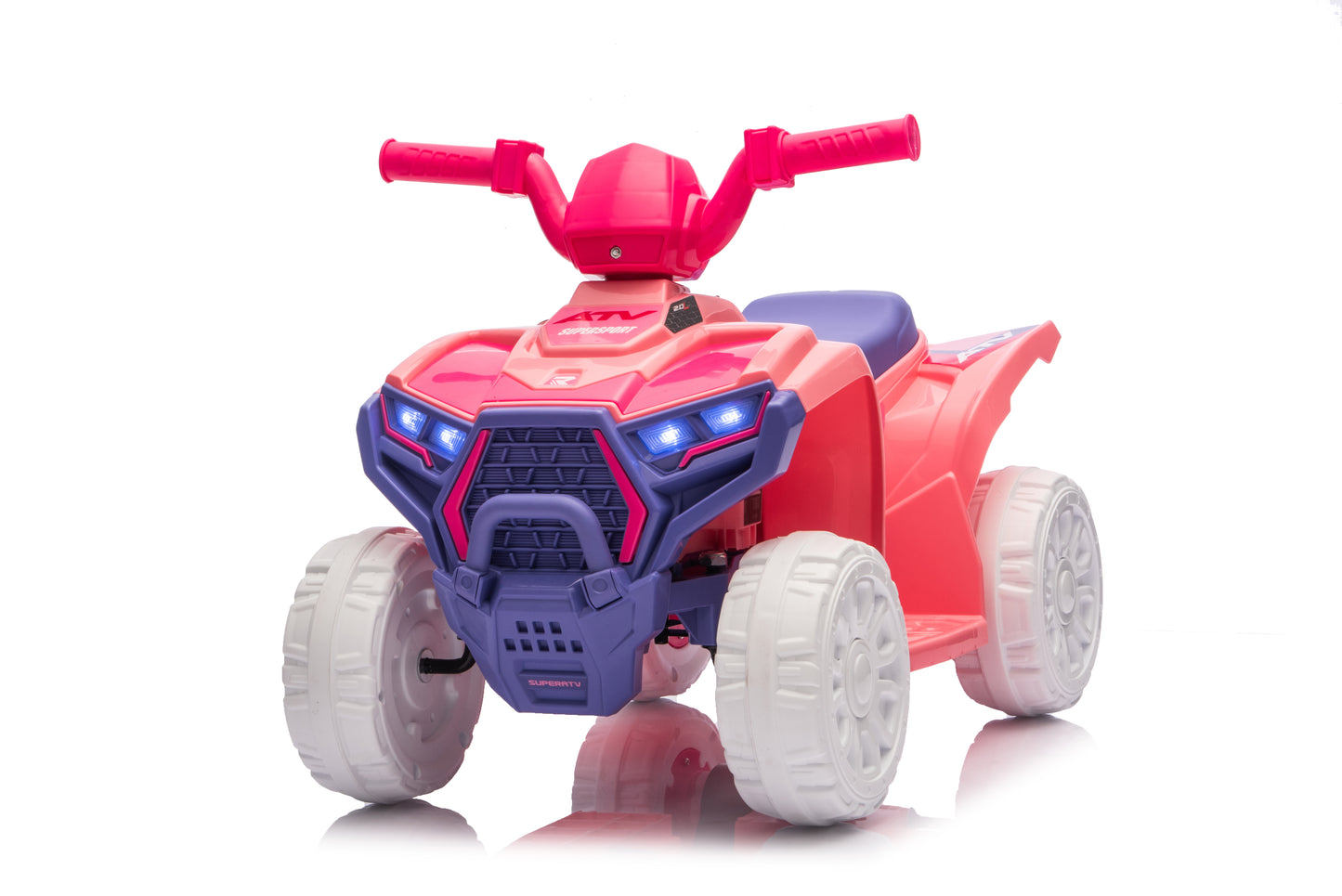 iYofe 6V Kids Ride on ATV Quad, Battery Powered 4-Wheeler Electric Toy for Toddlers Ages 3-5 with Anti-Slip Wheels, Indoor & Outdoor Ride on Car, Gifts for Birthday & Christmas