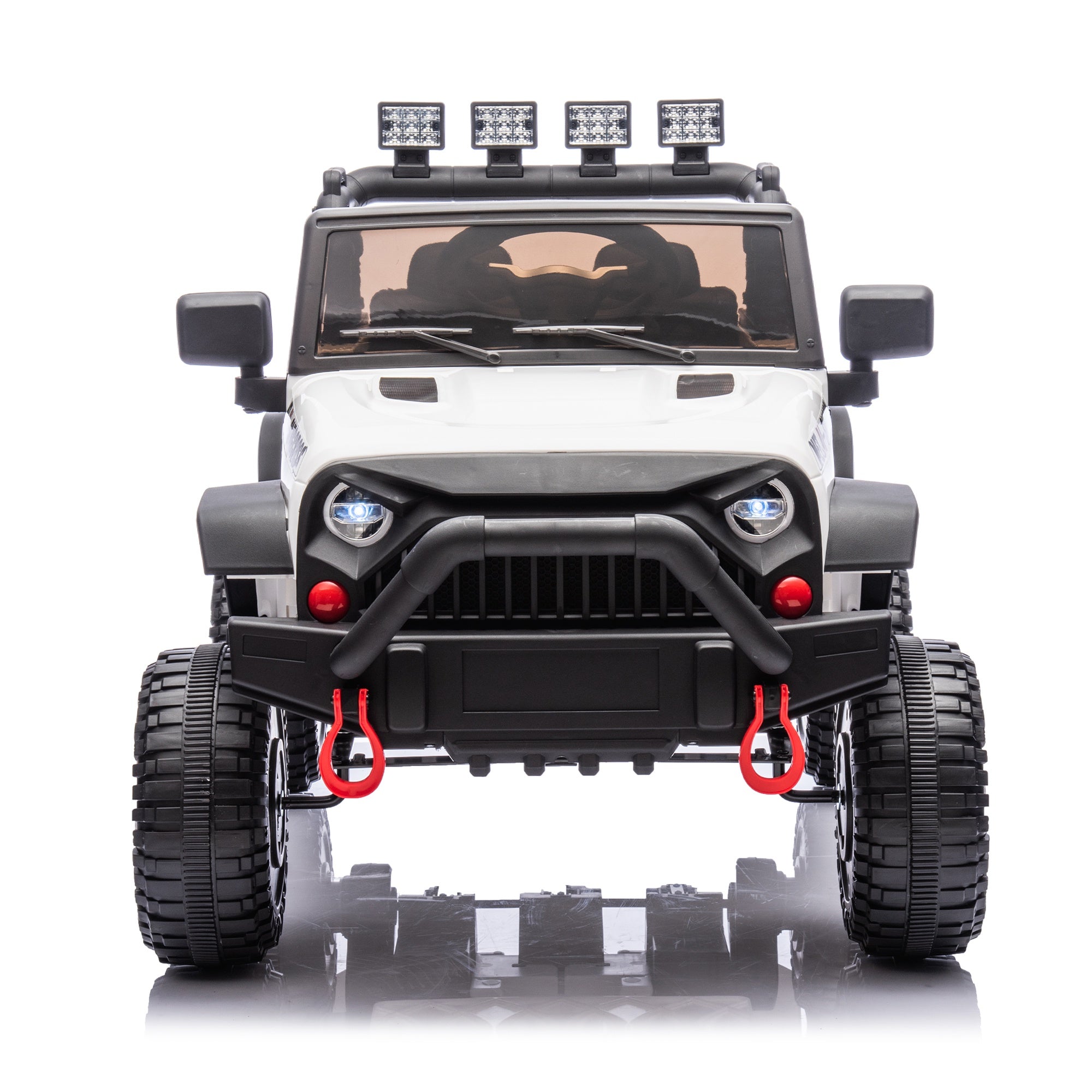 iYofe 24V Powered Ride on Cars for Toddlers, Ride on Truck for kids Boys Girls Gifts 2-5, Ride on Toys with Remote Control, Bluetooth, Music, LED Light, MP3 Player, 4 Wheel Suspension, White
