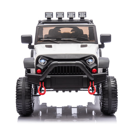 iYofe 24V Powered Ride on Cars for Toddlers, Ride on Truck for kids Boys Girls Gifts 2-5, Ride on Toys with Remote Control, Bluetooth, Music, LED Light, MP3 Player, 4 Wheel Suspension, White