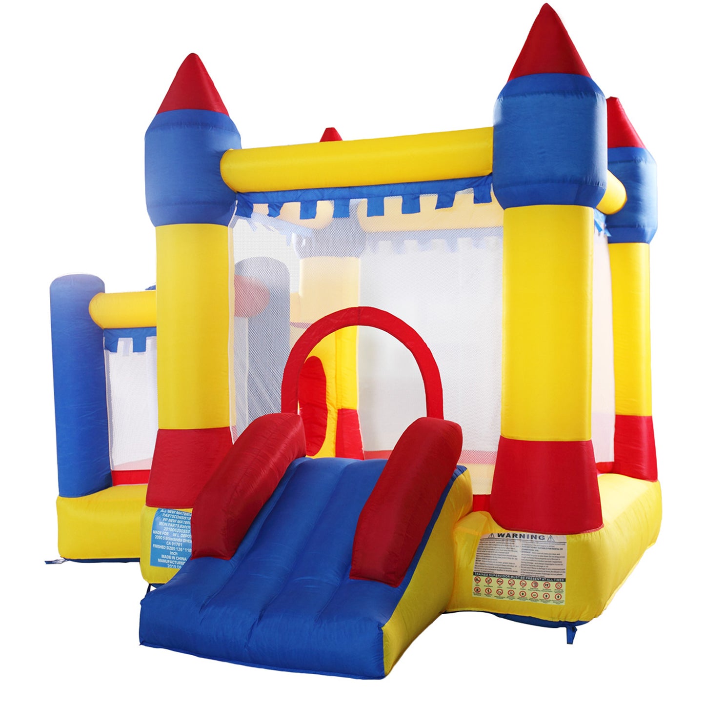 iYofe Kids Bounce House, Inflatable Bounce House, Bouncy Jumping House with Slide, Carrying Bag, Toddlers Kids Castle Bouncy Houses for Outdoor Indoor Party, 3-10 Years Old Outdoor Toys