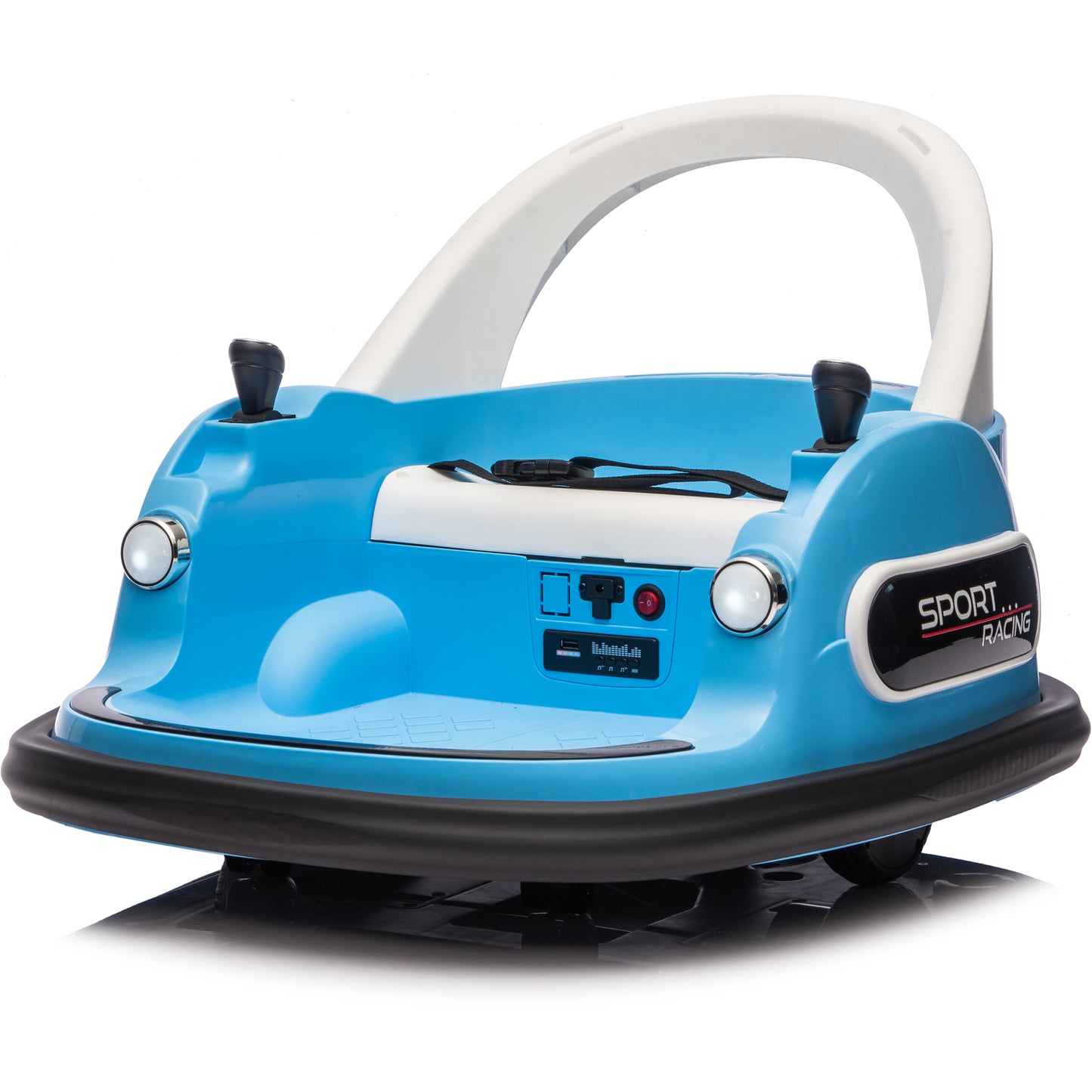 Kids Bumper Car, 12V Ride on Toy with Remote Control, Electric Bumper Car Ride on for Girls Boys Ages 2-5, 360 Degree Spin, Bluetooth, Colorful Light, Seat Belt