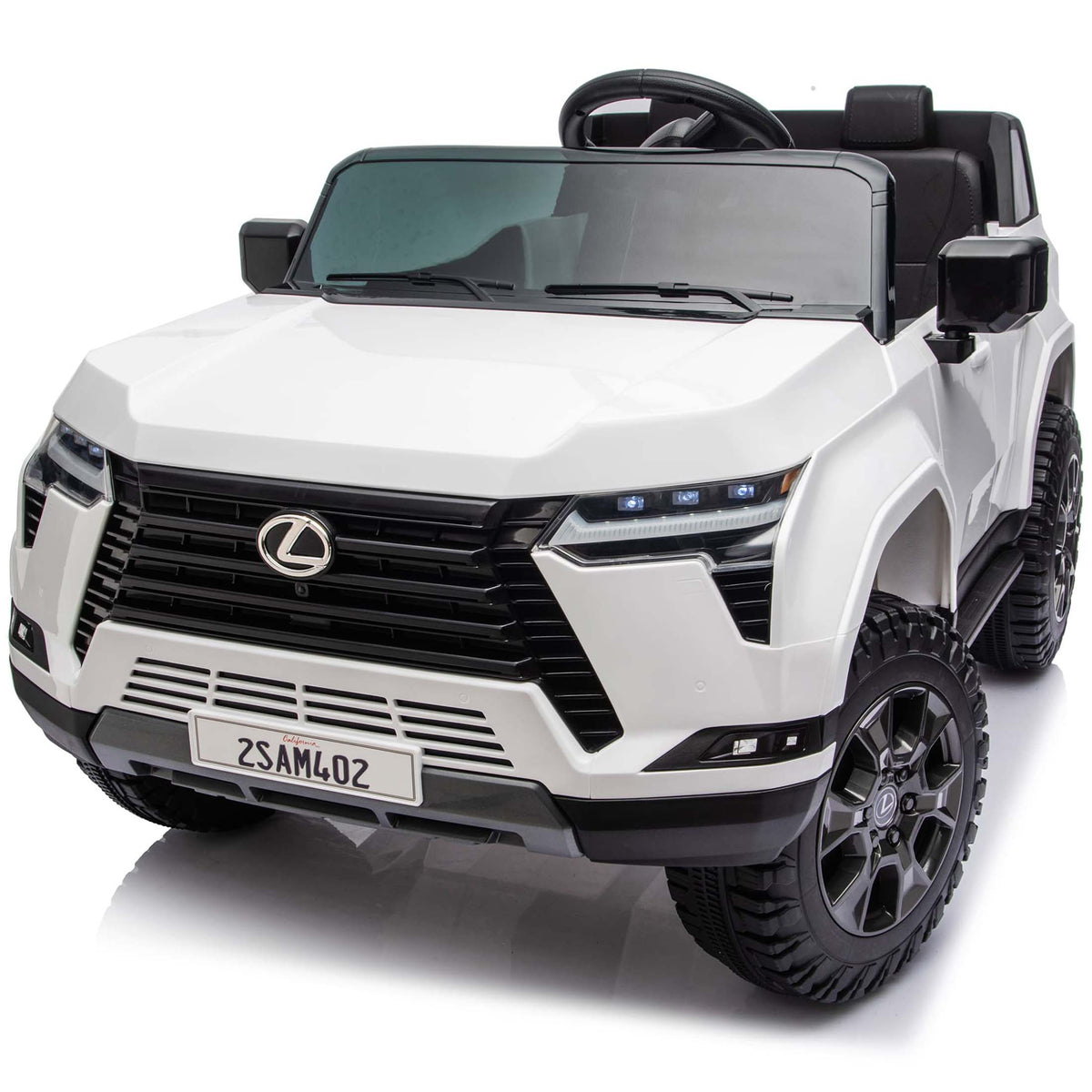 Lexus GX550 24V 2 Seater Ride On Car for Kids with Remote Control, Electric Car for Kids with Suspension, Bluetooth Music, LED Lights, Cars for Kids Ages 3-6,Champagne