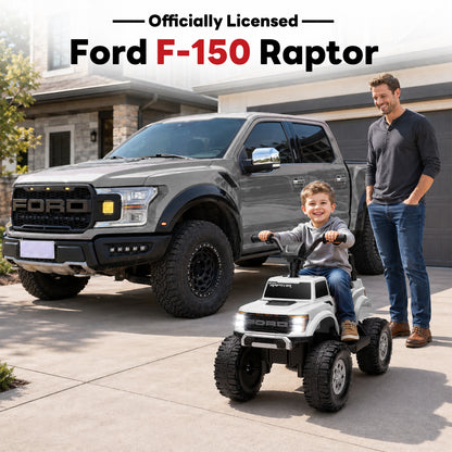 iYofe 12V Ford F-150 Kids ATV Ride on, Battery Powered Ride on Toy w/LED Lights, 4 Wheelers for Kids Toddlers