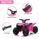 iYofe 6V Electric Powered Ride on ATV Car with One-button Start, Kids Ride on Toy for Girls Christmas Gift, Pink