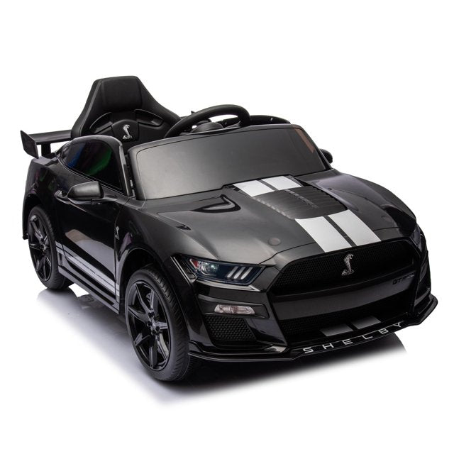 12V Powered Ride on Car for Kids, Ford Mustang Shelby GT500 Electric Ride on Toy with Parental Remote Control, MP3 Player, LED Lights, Kids Electric Cars Vehicle for 3-6 Years Old Boys Girls Gift