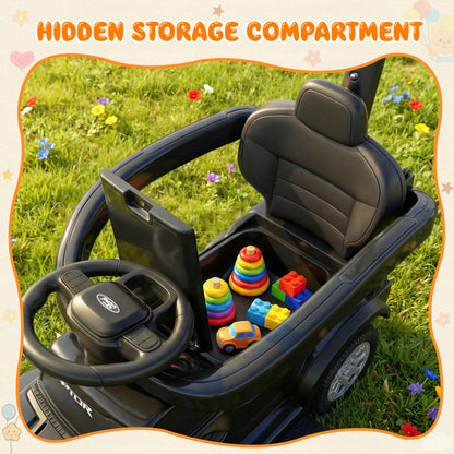 iYofe 3 In 1 Push Cars for Kids, Licensed Ford F-150 Kids Ride On Toys with Removable Parental Handle and Safety Rail, Horn, LED Lights, Ride On Car for Toddler Ages 18-36 Months, Black