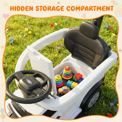 iYofe 3 In 1 Push Cars for Kids, Licensed Ford F-150 Kids Ride On Toys with Removable Parental Handle and Safety Rail, Horn, LED Lights, Ride On Car for Toddler Ages 18-36 Months, Black