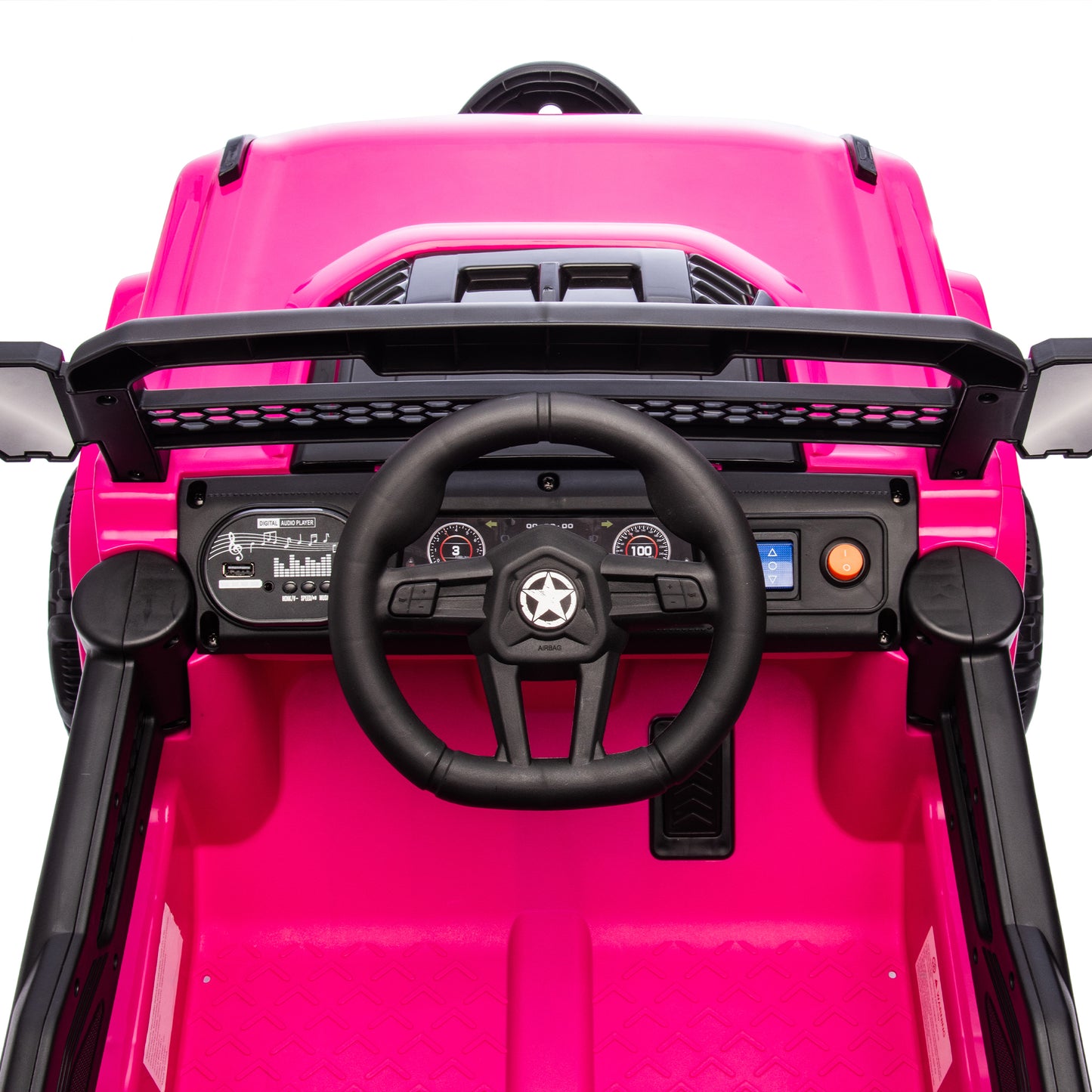 Ride on Car with Remote Control, 12V Ride on Toy with Bluetooth/USB/MP3/Microphone Ports, Electric Truck Car for Kids Toddler, 6 Wheelers Vehicle for Boys Girls 3-5