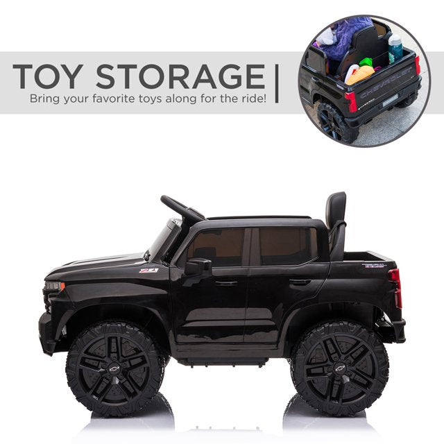 Ride on Cars for Kids, Chevrolet 12V Ride on Toy with Remote Control for Boys Girls Gift, Black, X476