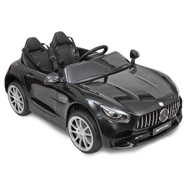 iYofe 12V Ride on Cars with Remote Control & Two Seat, Kids Ride on Toy w/MP3 Player, Radio, LED Lights, Battery Powered Ride on Vehicle for Boy Girl, Mercedes Benz Electric Car for 2-4 Yrs Old, Black