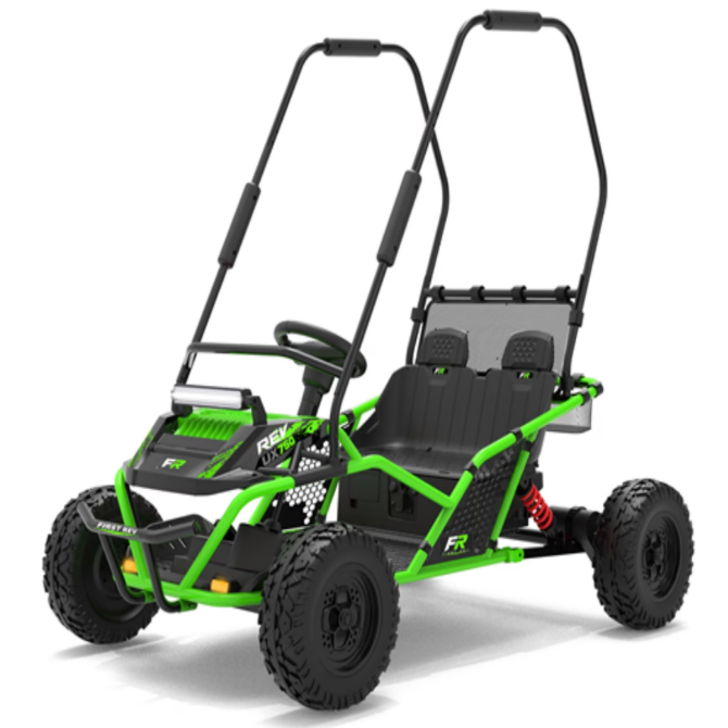 iYofe 36V Powered Ride On Car, 2-Seater 750W Electric Car for Kids 6+, 5-8 MPH Speed, Adjustable Seat, Metal Frame, Rear Wheel Spring Suspension, Pneumatic Tires
