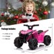 iYofe 6V Electric Powered Ride on ATV Car with One-button Start, Kids Ride on Toy for Girls Christmas Gift, Pink