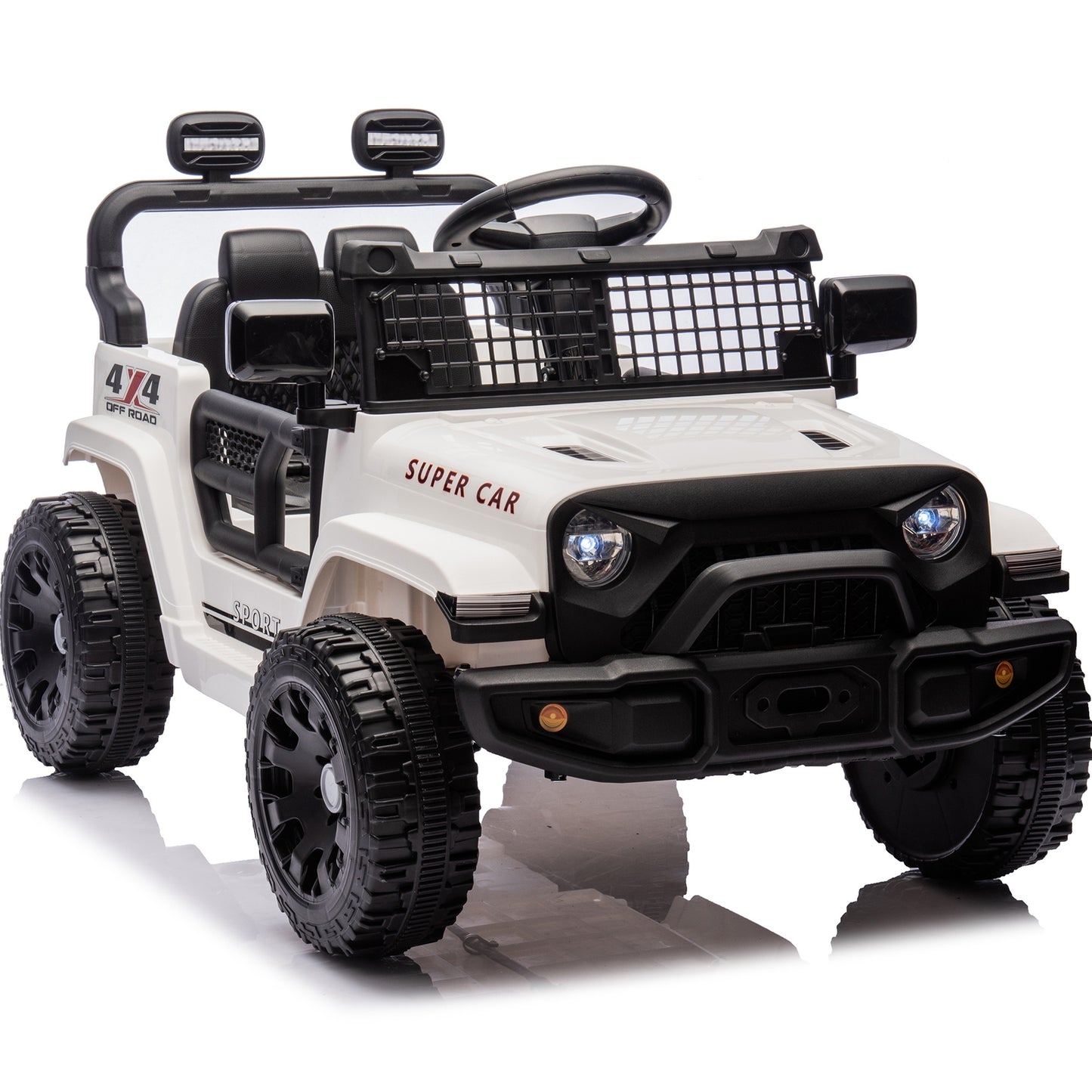 24V Ride on Cars with Remote Control, Powered Ride on Toys with Bluetooth, Music, LED Light, MP3 Player, 4 Wheel Suspension, Kids Cars Electric Vehicles for Boys Girls Ages 2-5 Birthday Gifts, White
