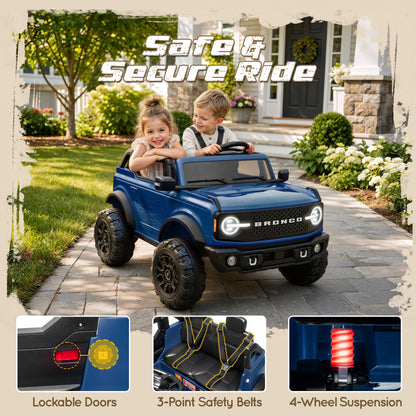 iYofe Ford Bronco Base 24V 2 Seater Ride On Car for Big Kids, Powered Ride On Toy with Parent Remote Control, Bluetooth Music, 4-Wheel Suspension, 3 Speeds, 24V Ride On for Kids Ages 3-8