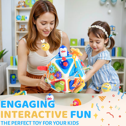 iYofe Montessori Toys for 1 Year Old, 20-In-1 Baby Activity Cube Toddler Learning Toys, Busy Sensory Board Travel Learning Toys for 1-3 Boys Girl Birthday Gifts