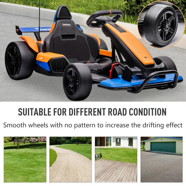 Sesslife 24 V Mclaren Go Kart Powered Ride-On with Bluetooth Function and LED Lights