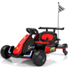 iYofe 12V Ride on Car for Kids, 360° Spin Drift Racing Go Kart with Powered PU Glowing Wheels, Water Spray Effect, Parent Remote Control, Electric Ride On Toys for Boys Girls Age 3-8
