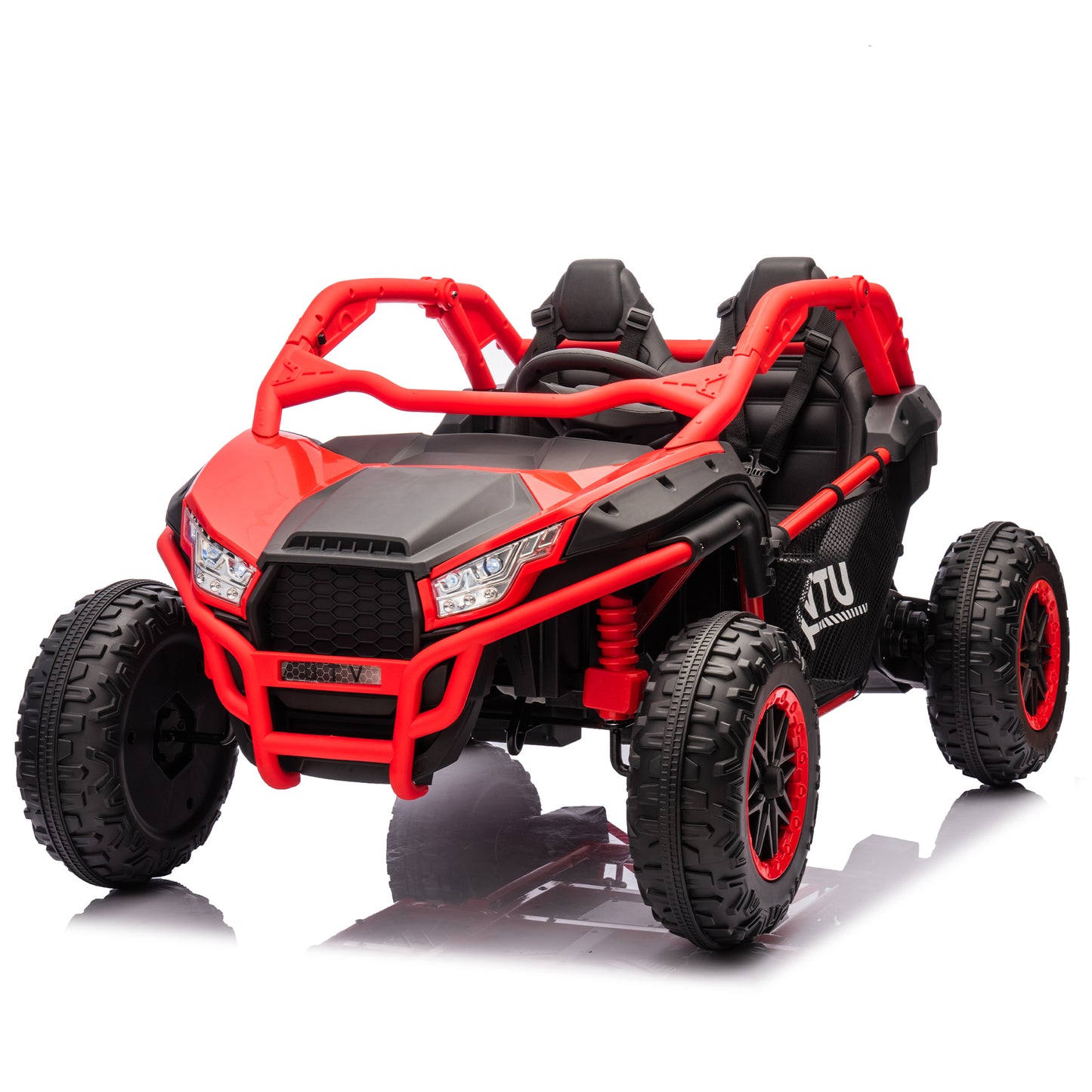 24V Ride on Toy Cars, Kids Ride on UTV Cars with Remote Control, Battery Powered Electric Car for Kids Boys Girls 3-6 w/Bluetooth and Storage, 4 Wheelers Drive