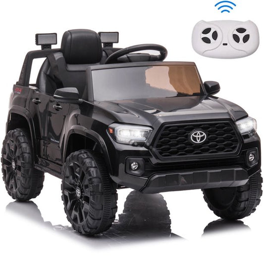 iYofe Black 12V Powered Ride on Car with Remote Control, Electric Ride on Toy for Kids 2-4 Years Old Boys Girls, Rid on Truck with MP3 Player, Radio, Lights, Kids Vehicle for Birthday Christmas Gift