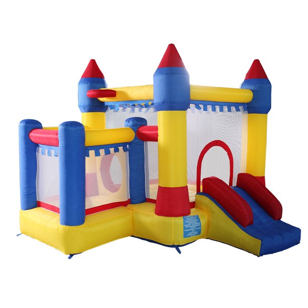 iYofe Bounce House for Kids, Outdoor Bouncy House with Slide, Inflatable Slide Bouncer with Carrying Bag Toddlers Kids Castle Bouncy Houses for Outdoor Indoor Party, 3-10 Years Old Outdoor Toys