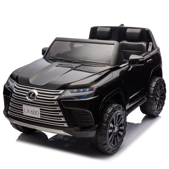 LEXUS LX600 24V 2 Seater Ride on Car for Kids, 4 Wheel Suspension Electric Cars with Remote Control, Bluetooth, Music, Adjustable Volume, Power Display, Ride on Toy Cars for Boys Girls