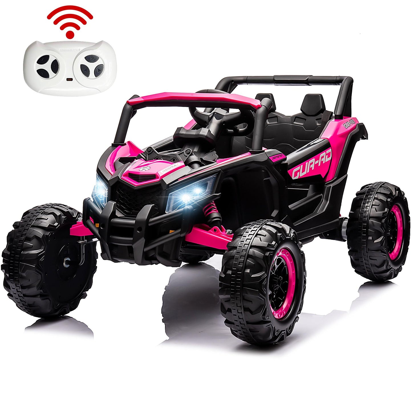 iYofe 24V Ride On UTV Car with Remote Control, Battery Powered Ride On Toys for Kids, 4 Wheels Ride on Vehicle with Music, USB, Bluetooth, Electric Cars for Kids Boys Girls 3-8 Ages Gifts, Pink