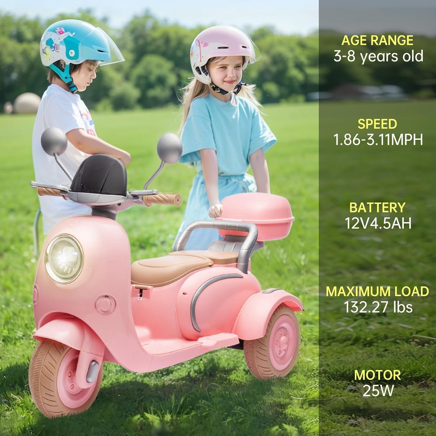 BMW 12V Ride on Motorcycle Powered Electric Dirt Bike for Kids Age 3-6, Ride on Toy for Boys and Girls, Music Player, LED Light