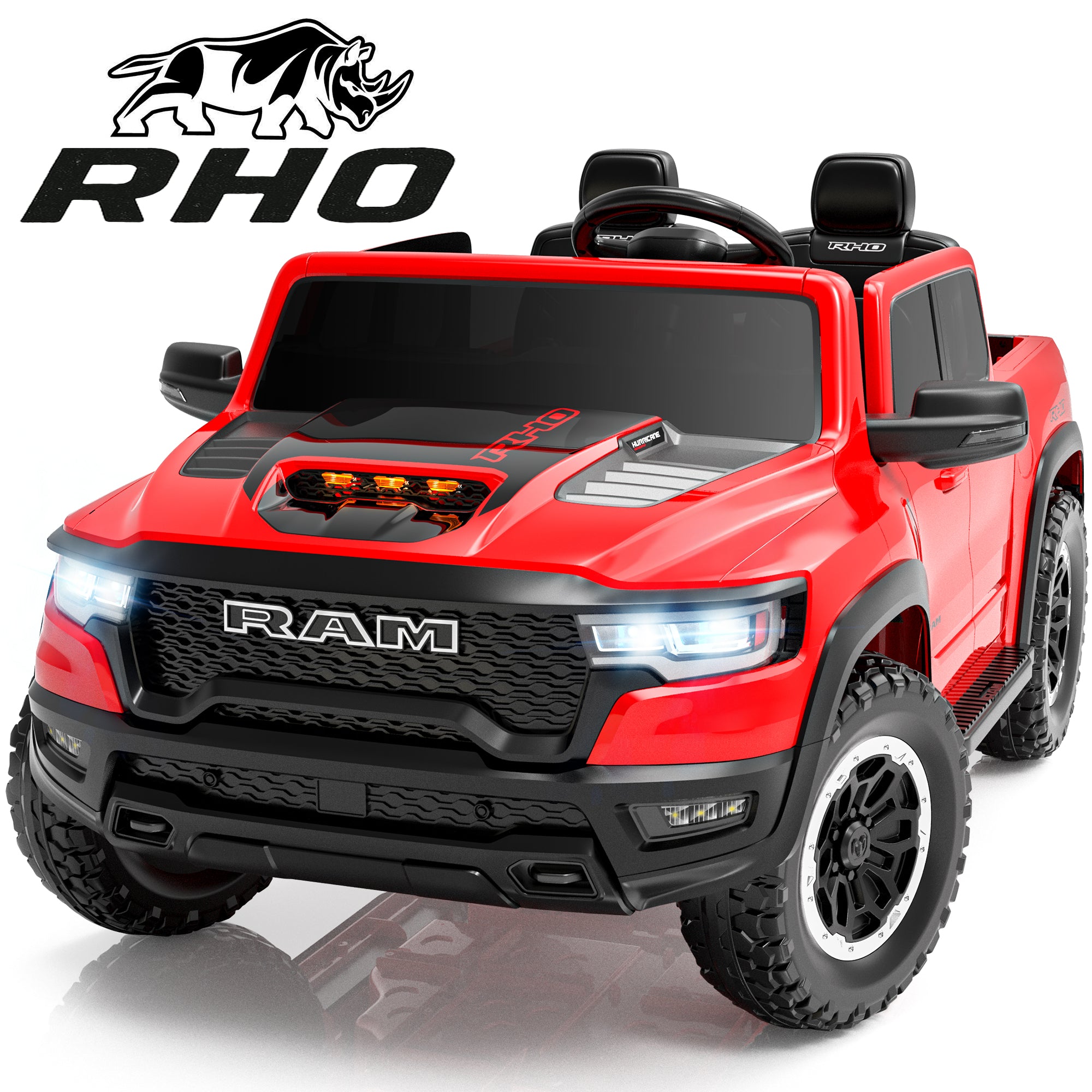 iYofe Ram 1500 RHO 24V 2 Seater Truck Powered Ride on with Remote Control&Bluetooth