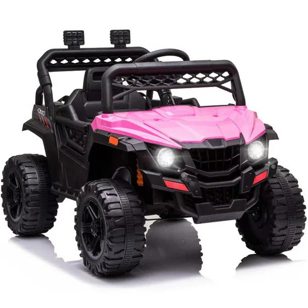 iYofe Pink 12V Powered Ride on Car for Kids, Electric Car Truck with Remote Control, MP3 Player, Horn, LED Lights, 3 Speeds, Kids Ride on Toys for Boys Girls 2-4 Years Old