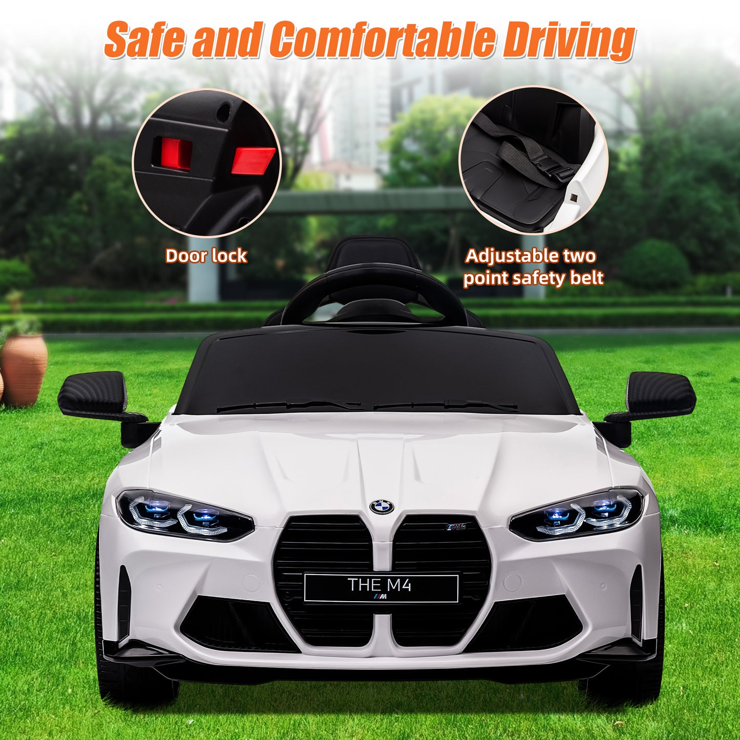 BMW 12V Ride on Car with Remote Control Ride on Toy for Boys and Girls 3-6 Years Old Powered Kids Electric Vehicle, Bluetooth