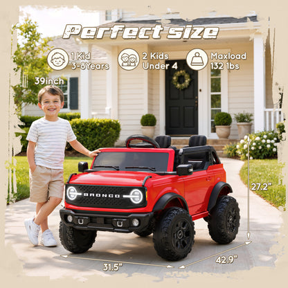 iYofe Ford Bronco Base 24V 2 Seater Ride On Car for Big Kids, Powered Ride On Toy with Parent Remote Control, Bluetooth Music, 4-Wheel Suspension, 3 Speeds, 24V Ride On for Kids Ages 3-8