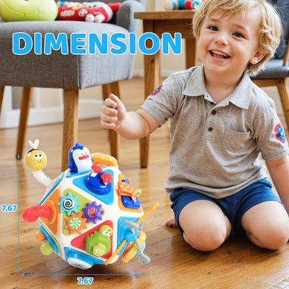 iYofe Montessori Toys for 1 Year Old, 20-In-1 Baby Activity Cube Toddler Learning Toys, Busy Sensory Board Travel Learning Toys for 1-3 Boys Girl Birthday Gifts